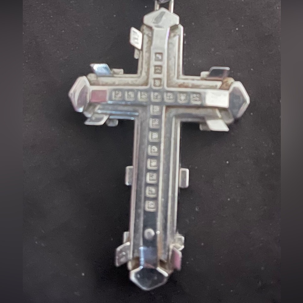 RUSSELL SIMMONS STAINLESS STEEL CROSS